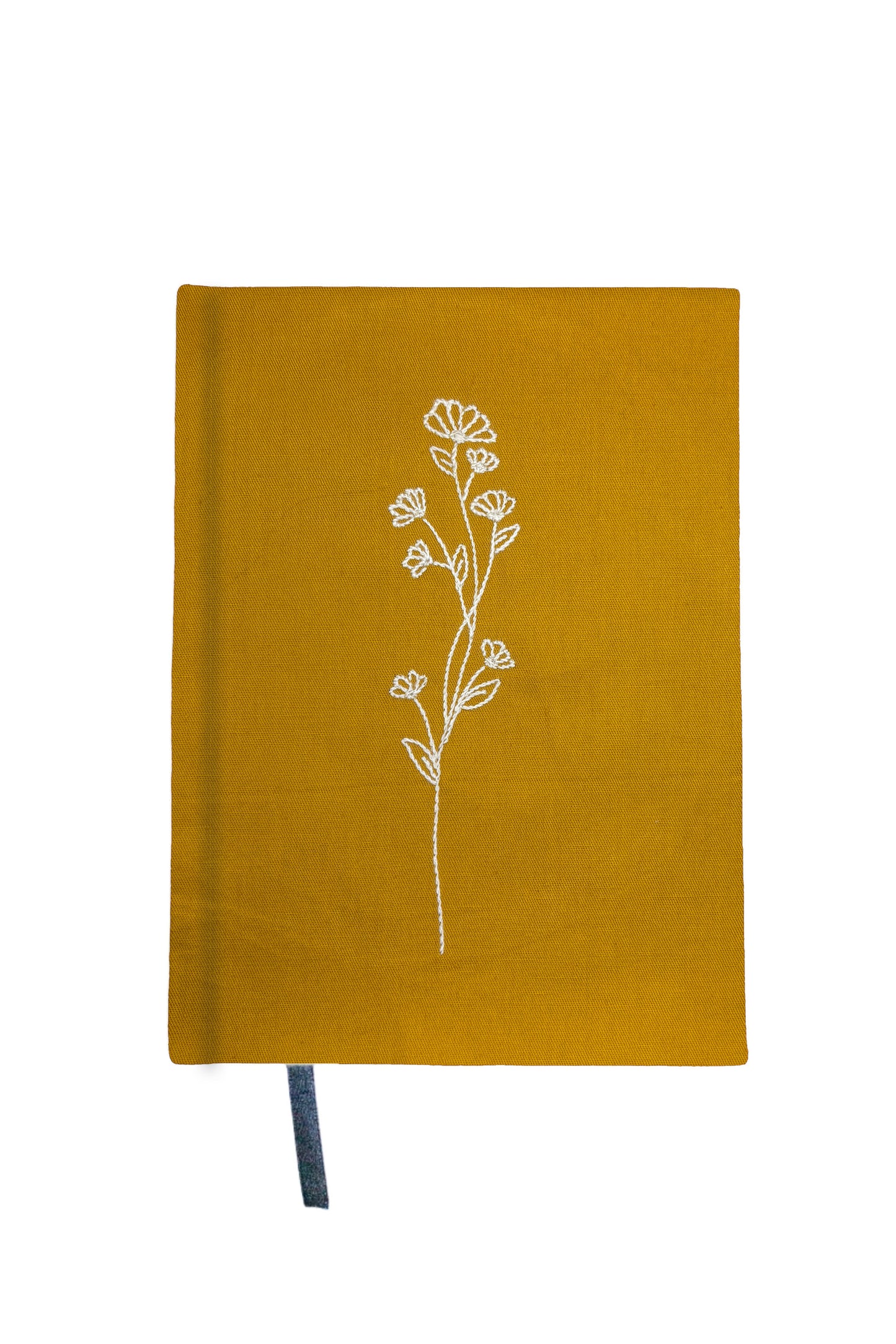 Minimalist “Wildflower Sprig” Hand-Embroidered Journal