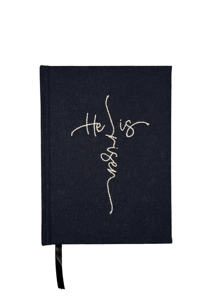 “He is Risen” Hand-Embroidered Journal