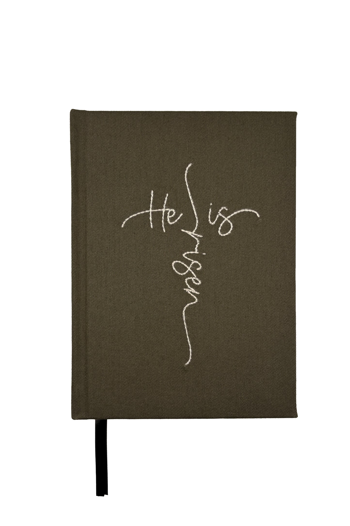 “He is Risen” Hand-Embroidered Journal