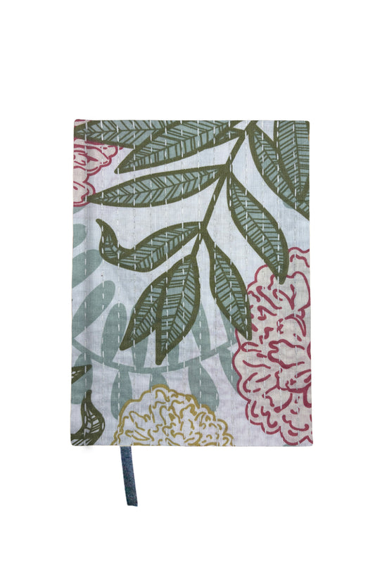 Kantha Stitching “Garden Etching” On Pattern Design Hand-Embroidered Journal
