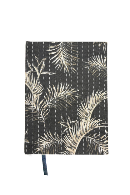 Kantha Stitching “Desert Palm” On Pattern Design Hand-Embroidered Journal