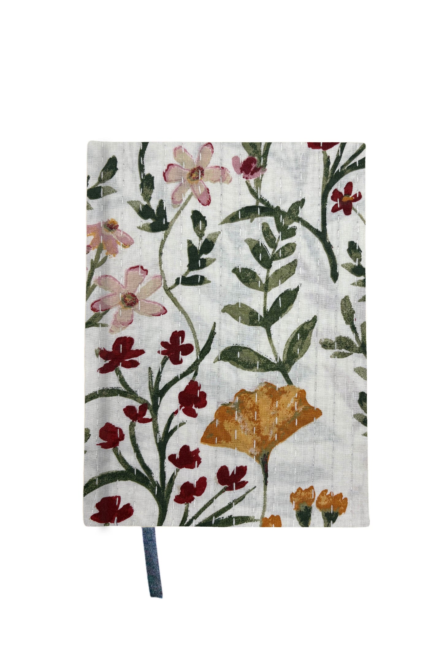 Kantha Stitching Spring Meadow On Pattern Design Hand-Embroidered Journal