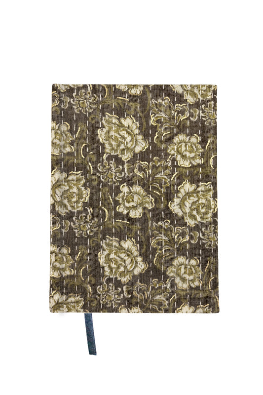Kantha Stitching “Antique Rose” On Pattern Design Hand-Embroidered Journal