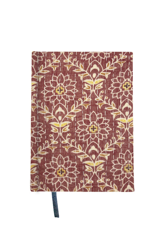 Kantha Stitching "Autumn Sunburst" On Pattern Design Hand-Embroidered Journal