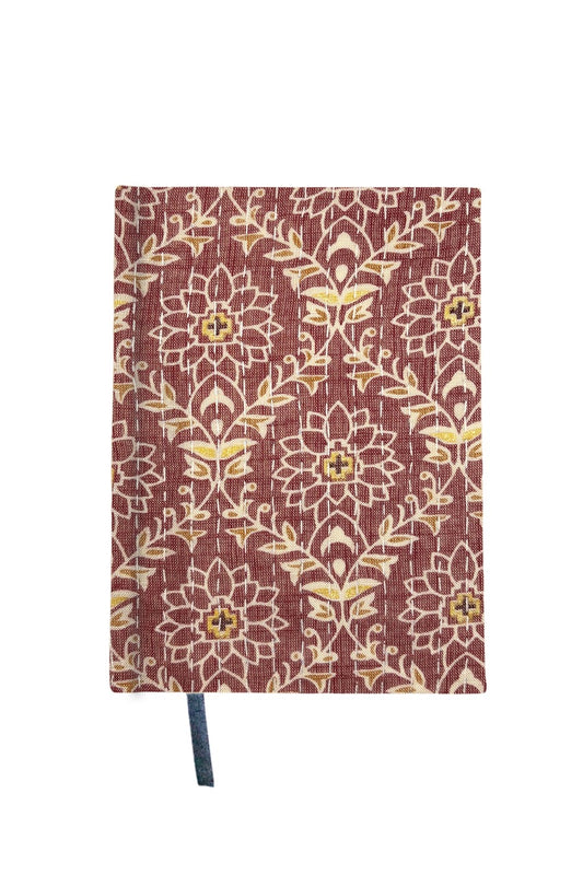 Kantha Stitching "Autumn Sunburst" On Pattern Design Hand-Embroidered Journal