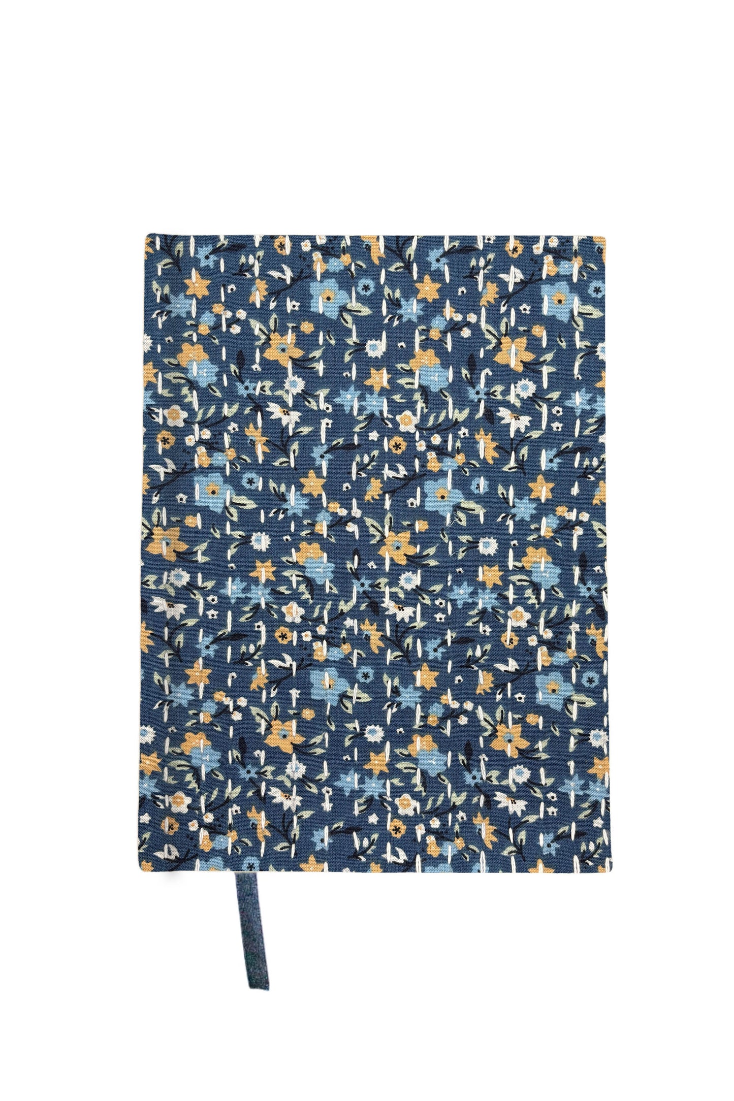 Kantha Stitching Indigo Garden Floral On Pattern Design Hand-Embroidered Journal