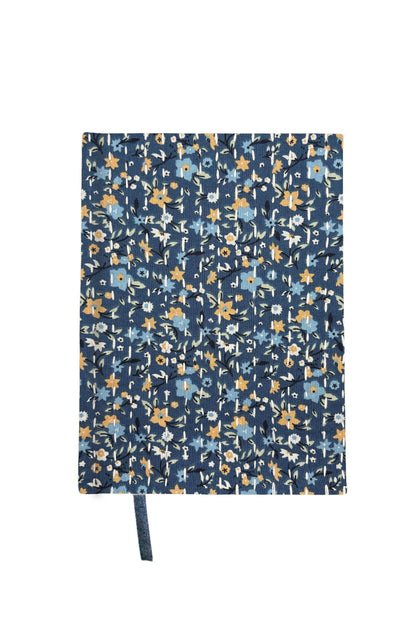 Kantha Stitching Indigo Garden Floral On Pattern Design Hand-Embroidered Journal