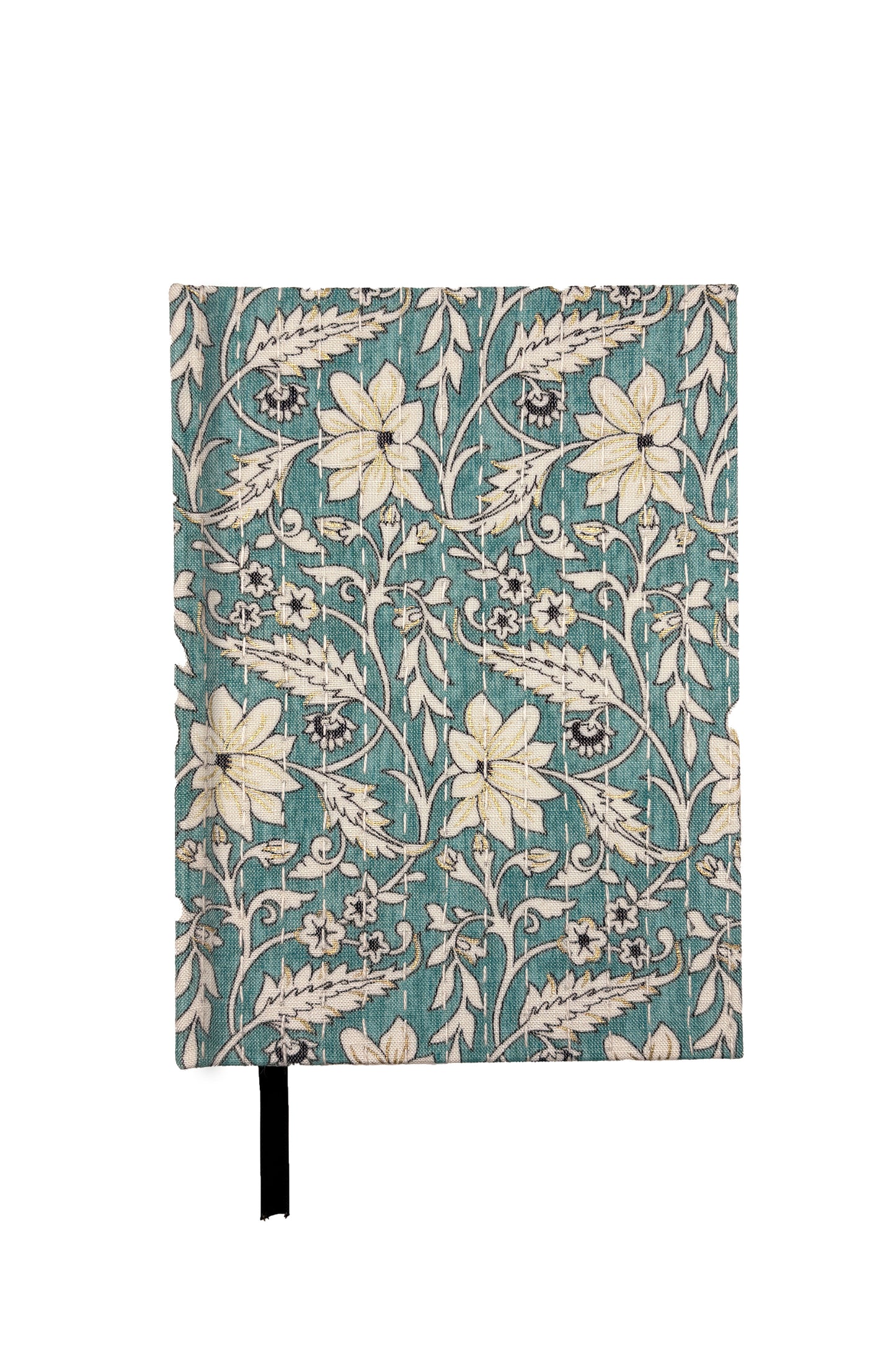 Kantha Stitching “Sage Bloom” On Pattern Design Hand-Embroidered Journal