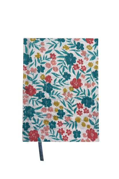 Kantha Stitching “Coral Bloom” On Pattern Design Hand-Embroidered Journal
