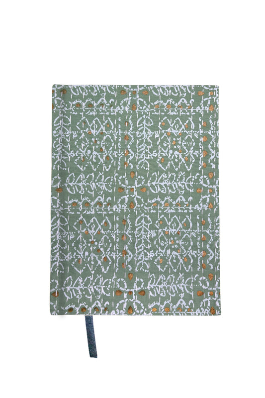 Kantha Stitching “Meadow Lines” On Pattern Design Hand-Embroidered Journal