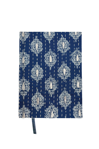 Kantha Stitching "Autumn Sunburst" On Pattern Design Hand-Embroidered Journal