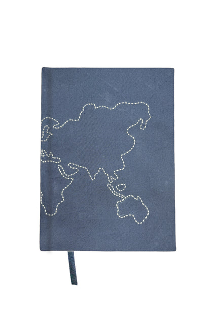 Minimalist “Map” Hand-Embroidered Journal