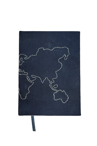 Minimalist “Map” Hand-Embroidered Journal