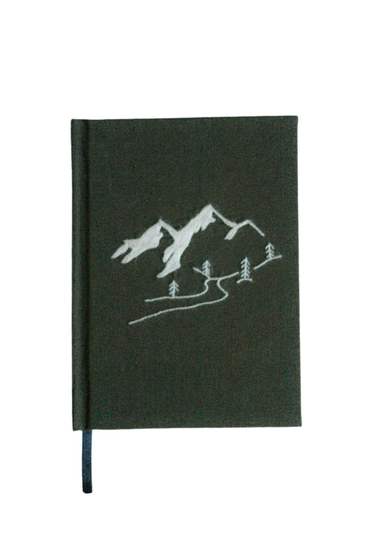 Minimalist Mountains Hand-Embroidered Journal