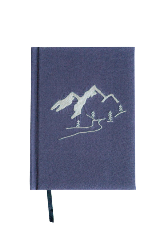 Minimalist Mountains Hand-Embroidered Journal