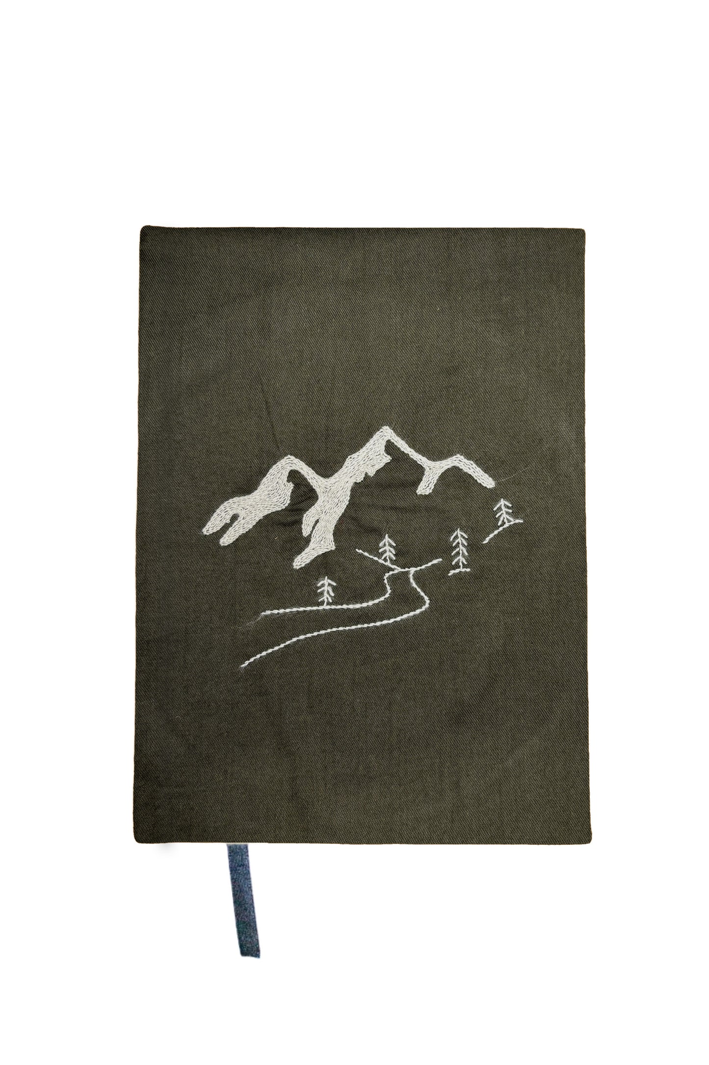 Minimalist “Mountains” Hand-Embroidered Journal
