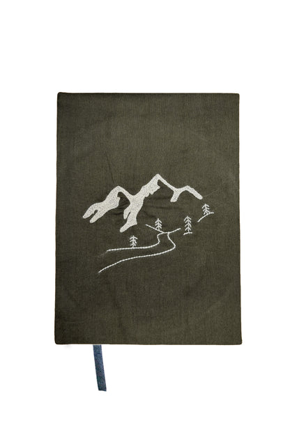 Minimalist “Mountains” Hand-Embroidered Journal