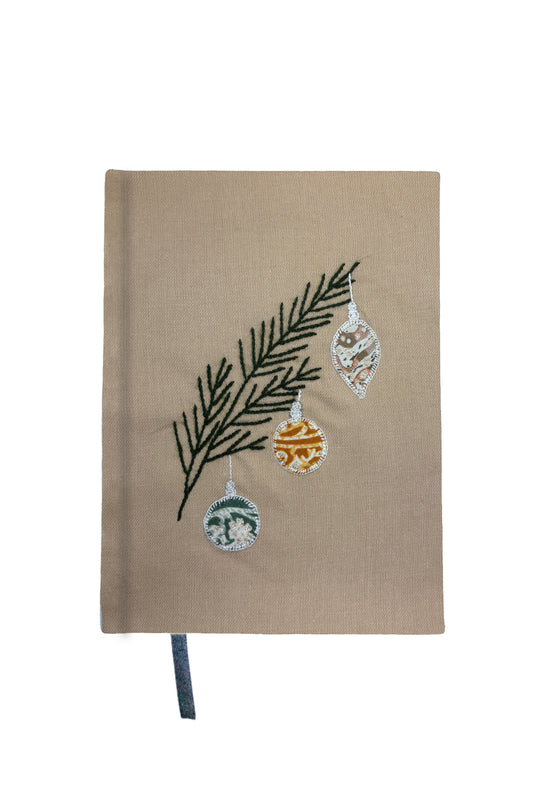 “Ornaments” Hand-Embroidered Journal