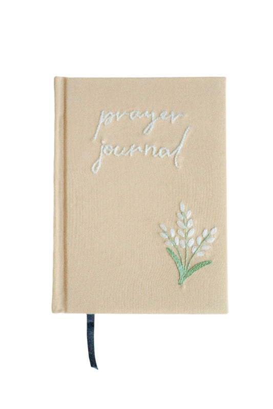 "Prayer Journal" Hand-Embroidered Journal