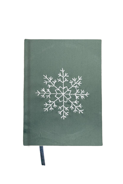 “Snowflake” Hand-Embroidered Journal
