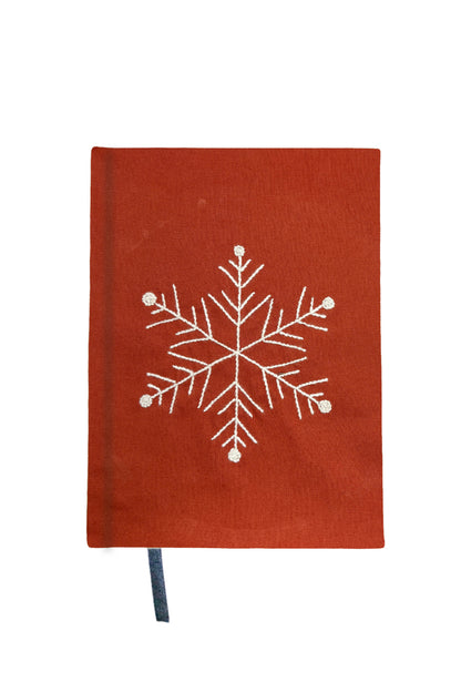 “Snowflake” Hand-Embroidered Journal