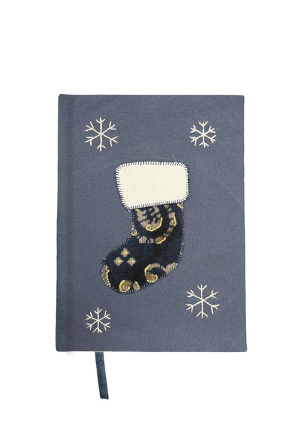 “Stocking” Hand-Embroidered Journal