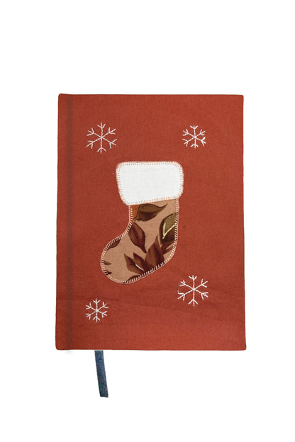 “Stocking” Hand-Embroidered Journal