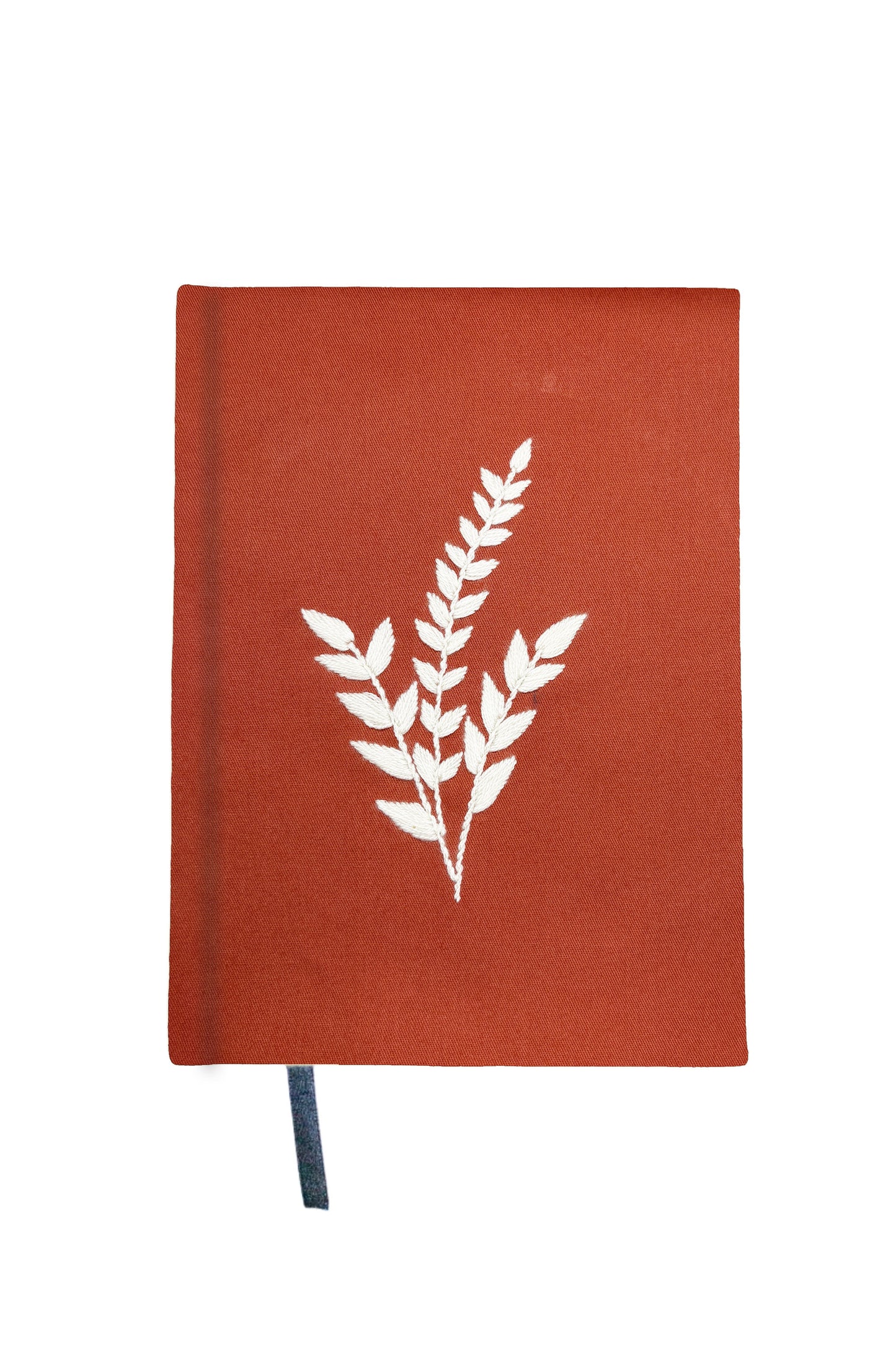 Minimalist “Wheat Stalk” Hand-Embroidered Journal