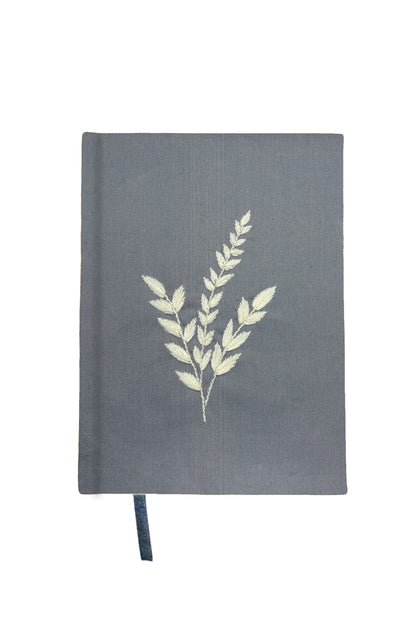 Minimalist “Wheat Stalk” Hand-Embroidered Journal