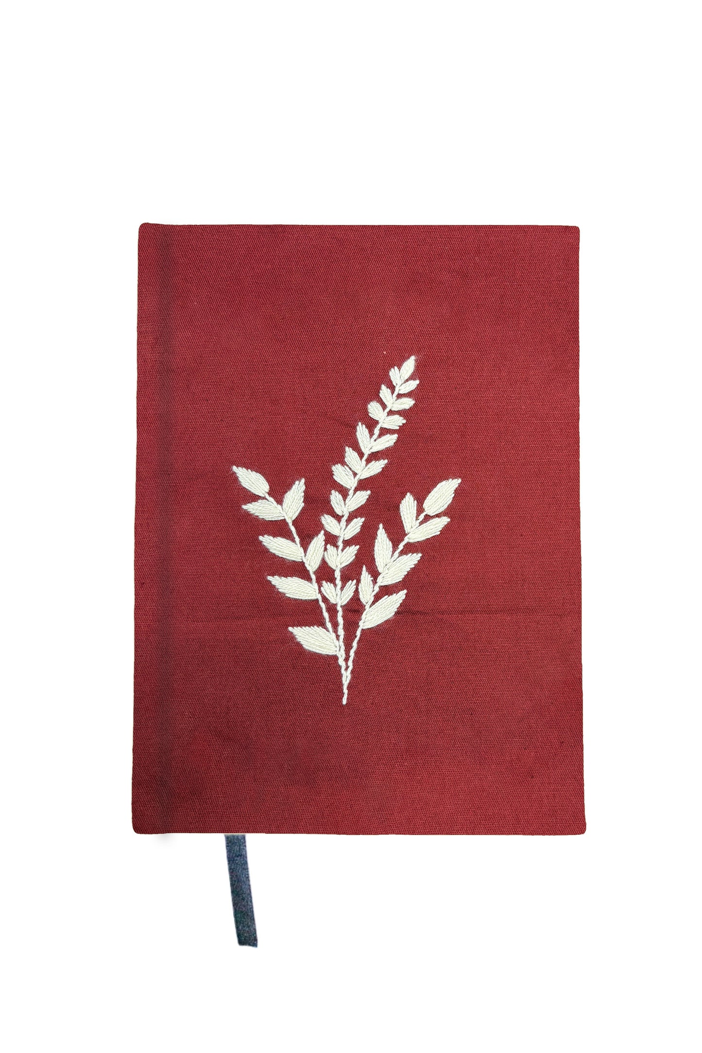 Minimalist “Wheat Stalk” Hand-Embroidered Journal