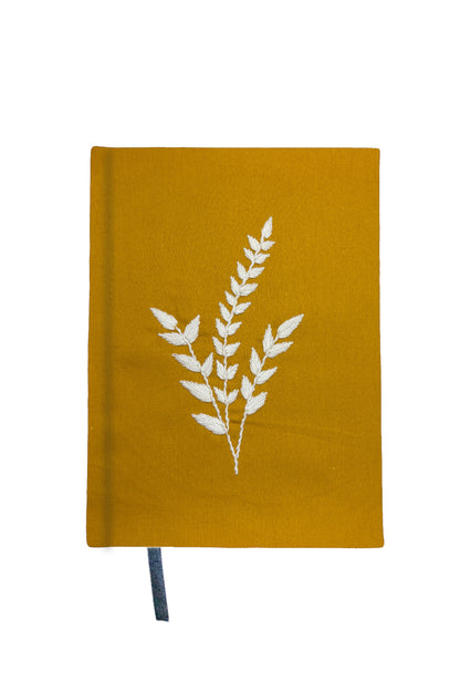 Minimalist “Wheat Stalk” Hand-Embroidered Journal