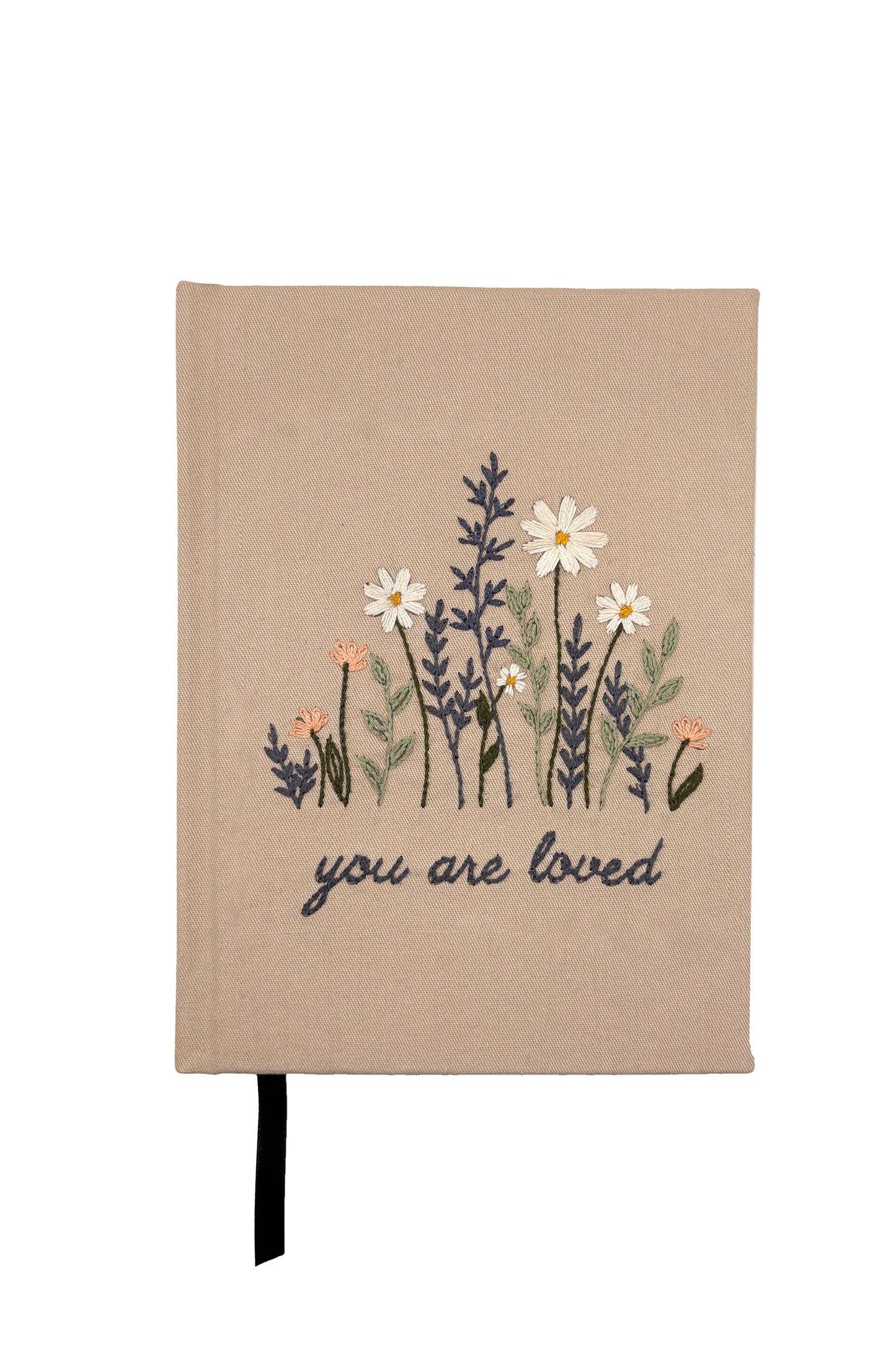"You Are Loved" Hand-Embroidered Journal